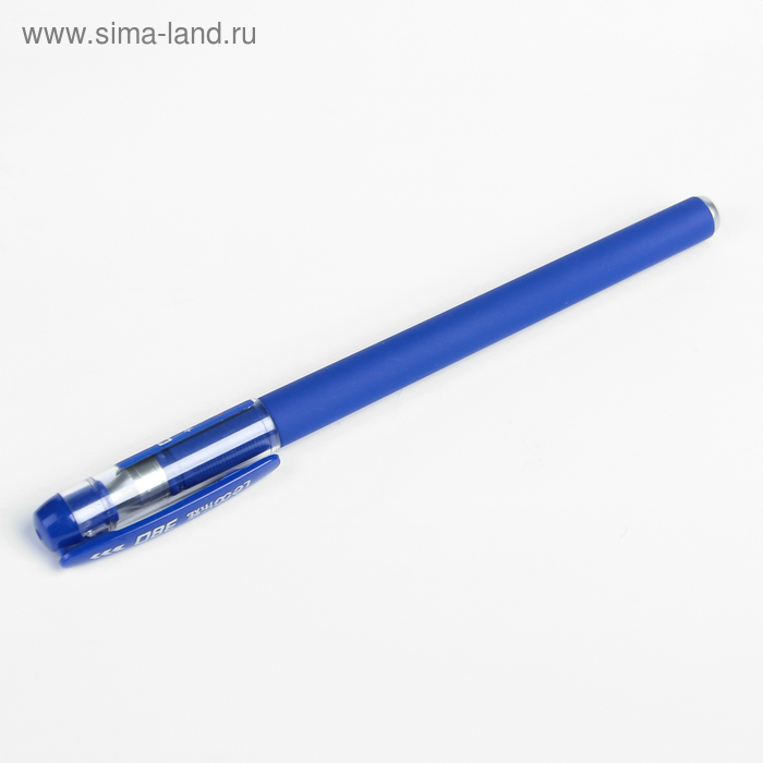 Ручка гелевая, 0.5 мм, синяя, матовый синий корпус - Фото 1