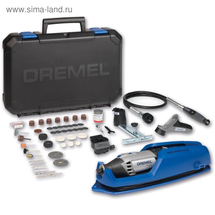 Гравер DREMEL 4000 4/65 EZ F0134000JT, 175Вт, 5000-35000об/мин, 65 насадок, гибкий вал - Фото 1