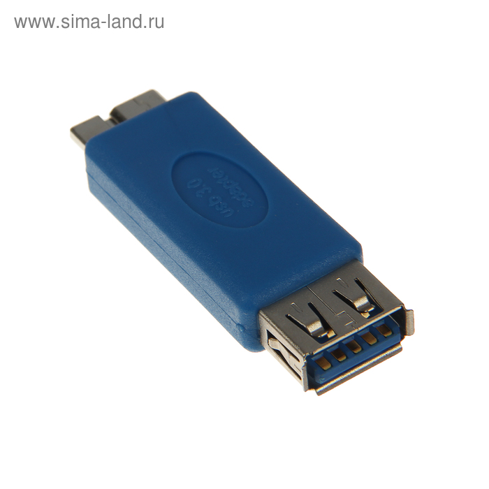 Переходник 5bites UA-3003, USB3.0, A(f)-microUSB(m), синий - Фото 1