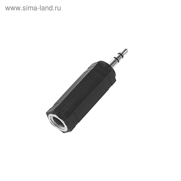 Переходник аудио 5bites AA-3M6F-03, Jack 3.5 мм(3pin)(m)-Jack 6.35 мм(3pin)(f), черный - Фото 1