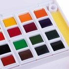 Краски акварельные, 24 цвета, в кюветах, в пластиковом пенале с палитрой, с кистью - Фото 6