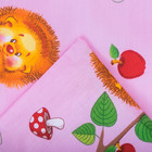 Детское постельное бельё детский Парочка ежиков 112х147 см, 95х147 см, 42х62 см, бязь цв розовый - Фото 4