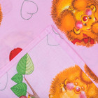 Детское постельное бельё детский Парочка ежиков 112х147 см, 95х147 см, 42х62 см, бязь цв розовый - Фото 5