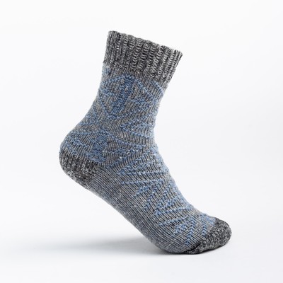 Носки детские шерстяные Фактурная вязка цвет голубой, размер 18