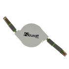 Кабель-рулетка Krutoff, 2 в 1 micro USB/lighting - USB, зеленый - Фото 1