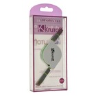 Кабель-рулетка Krutoff, 2 в 1 micro USB/lighting - USB, зеленый - Фото 3