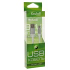 Кабель Krutoff, micro USB - USB, плоский, 1 А, 1 м, белый - Фото 3