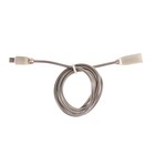 Кабель Krutoff, microUSB - USB, металлическая оплетка, 2.1 А, 1 м, серый - Фото 2