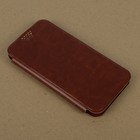Чехол-книжка Krutoff универсальный для смартфонов 5,5"-6" с вырезом под камеру (коричневый)   286370 - Фото 1