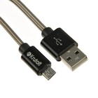 Кабель Krutoff, microUSB - USB, усиленный разъем, 2.1 А, 1 м, черный - Фото 2
