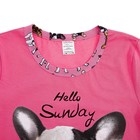 Пижама женская (футболка, шорты) Бульдог-3 цвет розовый, р-р 48 - Фото 4