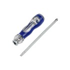 Отвертка комбинированная ТУНДРА, 3 в 1, изменяемая длина, 2К рукоятка, PH2/SL6×75-110 мм - Фото 4