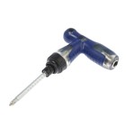 Отвертка комбинированная ТУНДРА, 3 в 1, реверс, 2К рукоятка, PH2/SL6×75-110 мм - Фото 1