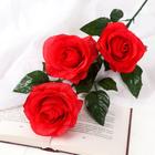 Цветы искусственные "Роза Жанна" 10х61 см, красный - фото 10995570