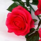 Цветы искусственные "Роза Жанна" 10х61 см, малиновый - фото 8351869