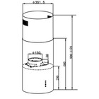 Вытяжка Maunfeld Lee Light (Isla) 35, островная, 1050 м3/ч, 3 скорости, 35 см, серебристая - Фото 3