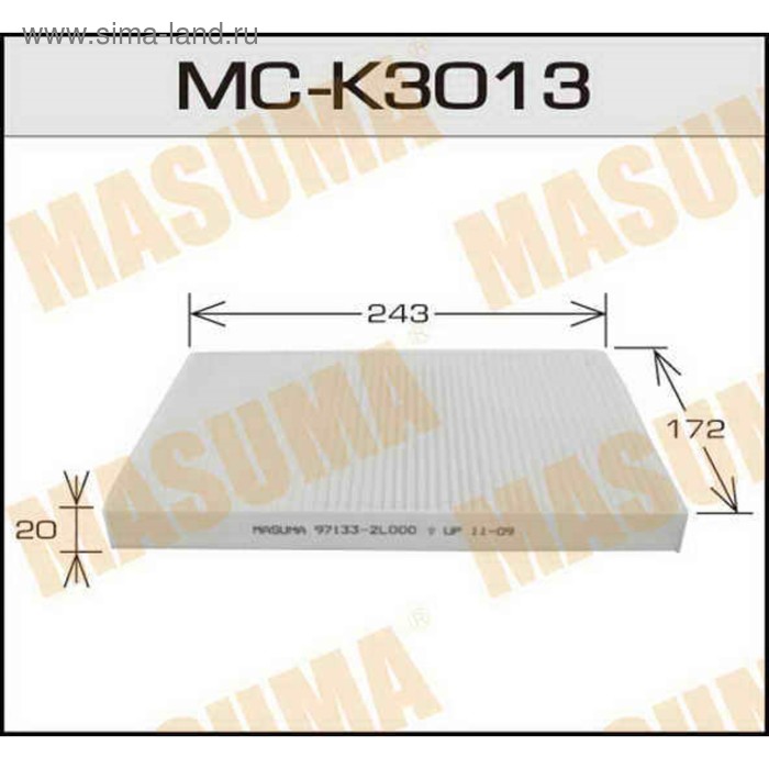 Фильтр салонный Masuma MCK3013 - Фото 1