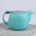 Чайник заварочный 700 мл "Сердца", с ситом, цвет бирюзовый - Фото 4