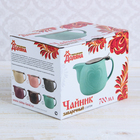 Чайник заварочный 700 мл "Сердца", с ситом, цвет бирюзовый - Фото 6