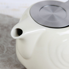 Чайник заварочный 700 мл "Сердца", с ситом, цвет молочный - Фото 2