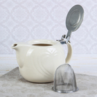Чайник заварочный 700 мл "Сердца", с ситом, цвет молочный - Фото 5