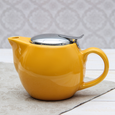 Чайник заварочный 500 мл "Глянец", с ситом, цвет желтый