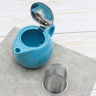 Чайник заварочный 500 мл "Глянец", с ситом, цвет голубой - Фото 2