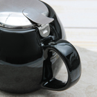 Чайник заварочный 500 мл "Глянец", с ситом, цвет чёрный - Фото 3