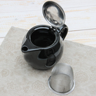 Чайник заварочный 500 мл "Глянец", с ситом, цвет чёрный - Фото 5