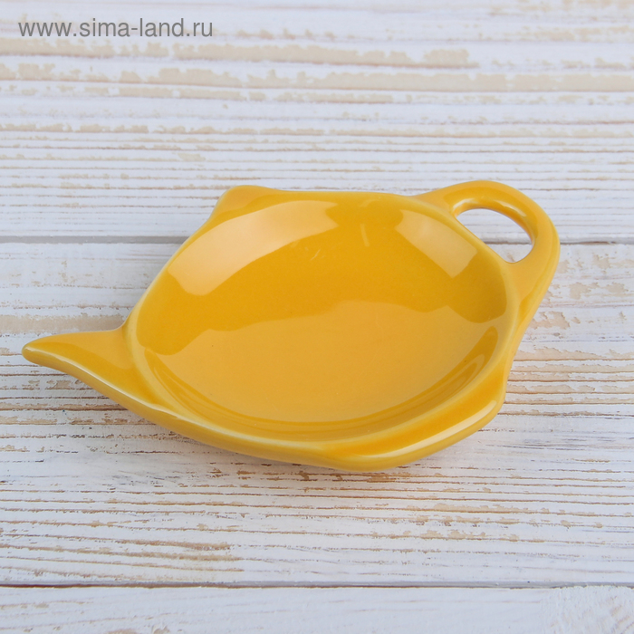 Подставка под чайный пакетик Доляна «Весна», 11,5×8,5 см, цвет жёлтый - Фото 1