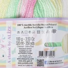 Пряжа "Sekerim  batik" 100% акрил 320м/100гр (3067 фукс-зелен-желт-бел) - Фото 3