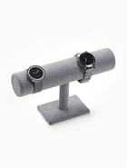 Подставка для часов, браслетов и цепочек «QF. Флок», d=5 см, 23.5×7×14 см, серая - Фото 1