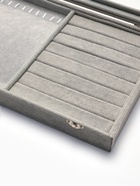 Шкатулка для украшений 10 крючков и 8 полос, 35×24×5, стеклянная крышка, серая - Фото 4