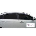 Ветровики Vinguru для Nissan Almera 2012-2016, седан, накладные, скотч, 4 шт - Фото 3