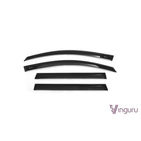 Ветровики Vinguru для Volkswagen Passat B7 variant 2010-2015, минивен, накладные, скотч, 4 шт