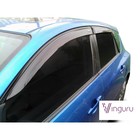 Ветровики Vinguru для Mazda 3 I (BK) 2003-2008, хэтчбек, накладные, скотч, акрил, 4 шт - Фото 8