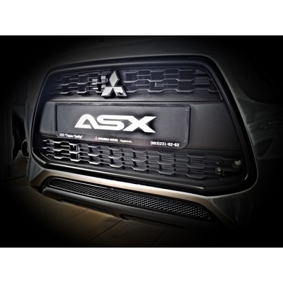 Сетка на бампер внешняя для MITSUBISHI ASX 2010-2016, черн., 15 мм