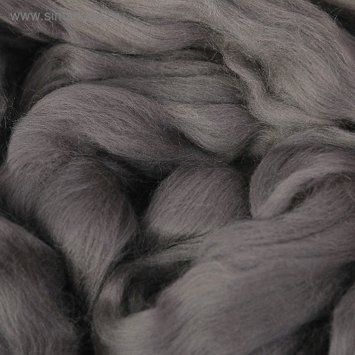 Шерсть для валяния 100% тонкая мериносовая шерсть 100гр (0214, моренго) - Фото 1