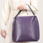 Сумка женская на молнии, отдел с перегородкой, наружный карман, длинный ремень, с кошельком, цвет фиолетовый - Фото 2