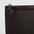 Клатч мужской, отдел на молнии, наружный карман, с ручкой, цвет коричневый - Фото 5