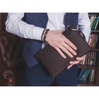 Клатч мужской, отдел на молнии, наружный карман, с ручкой, цвет коричневый - Фото 8