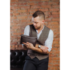 Клатч мужской, отдел на молнии, наружный карман, с ручкой, цвет коричневый - Фото 9