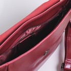 Сумка женская, отдел с перегородкой на молнии, 3 наружных кармана, длинный ремень, цвет бордовый - Фото 3