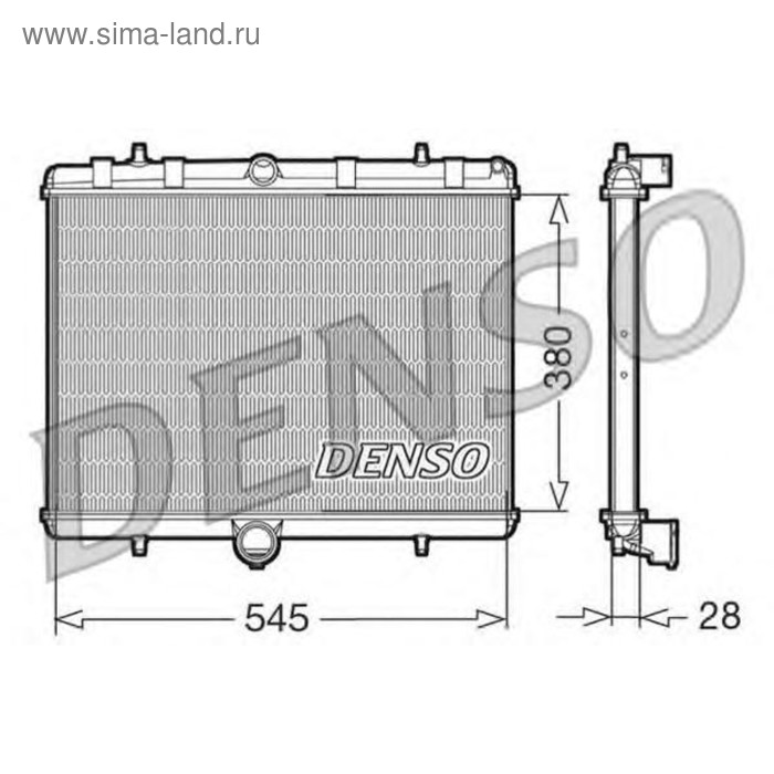 Радиатор охлаждения двигателя Denso DRM07060 - Фото 1