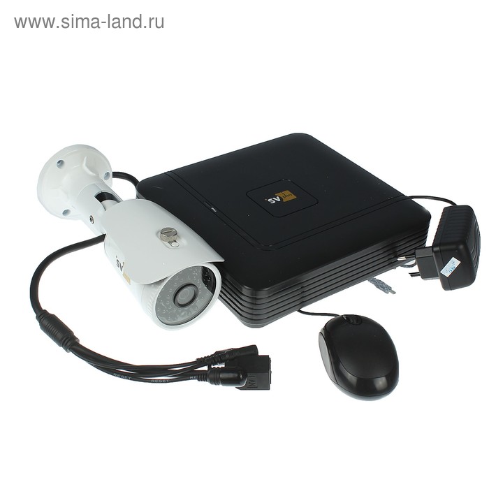 Комплект видеонаблюдения SVIP-Kit201S, IP, 1080Р (FullHD), 1 уличная камера - Фото 1