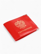 Обложка на удостоверение с окошком, красная - Фото 4