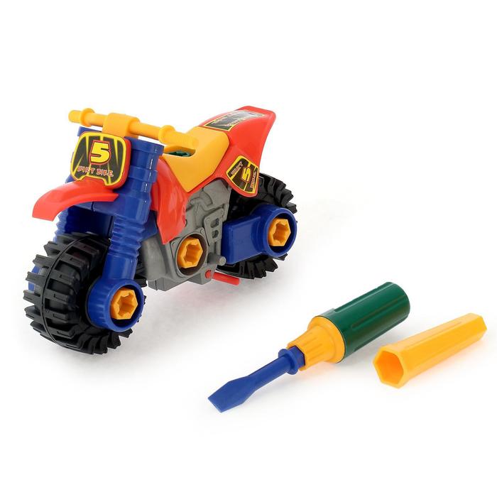 Конструктор для малышей «Мотоцикл», 21 деталь - Фото 1