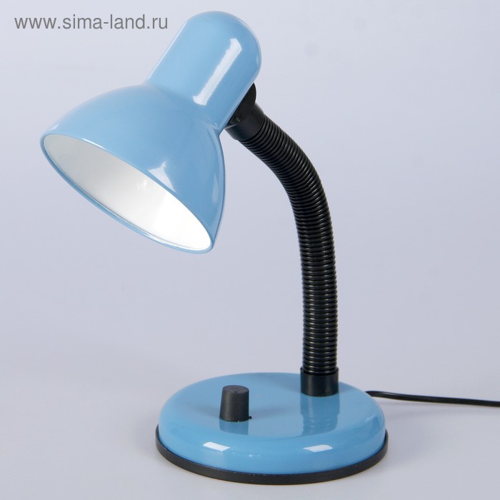 Настольная лампа 1x60W E27 синяя (диммер) 14x14x32см - Фото 1