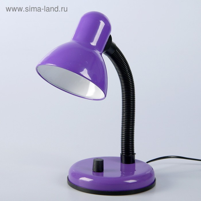 Настольная лампа 1x60W E27 фиолетовая (диммер) 14x14x32см - Фото 1