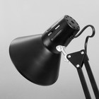 Настольная лампа 1x60W E27 черная (на струбцине) 17x17x81см - Фото 6
